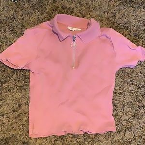 Cute Pink Topshop Croptop w/zipper